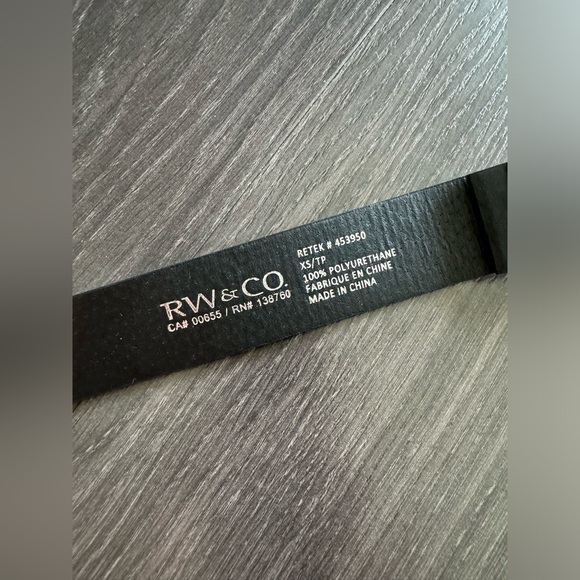 RW&CO Black Belt with Gold Buckle - Picture 4 of 4